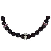 Escondenudos de plata de pulsera de granate facetado