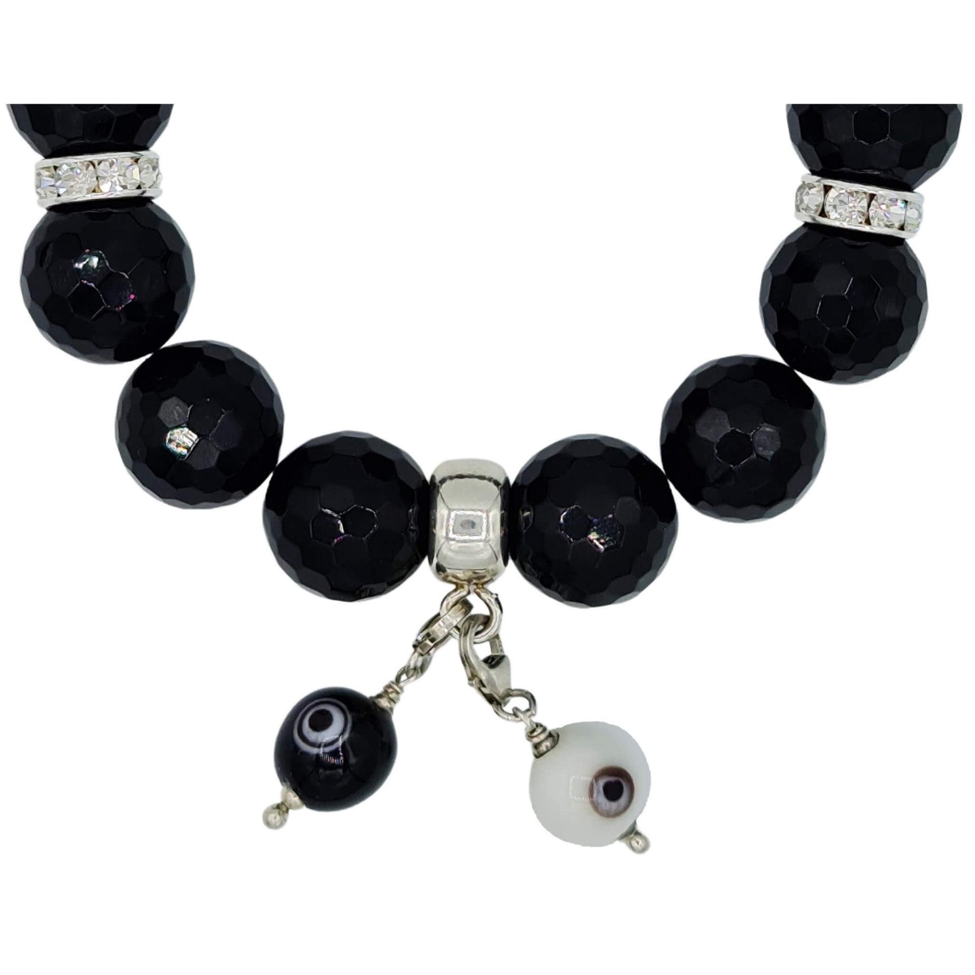 Charm colgante de plata de ojitos de la suerte