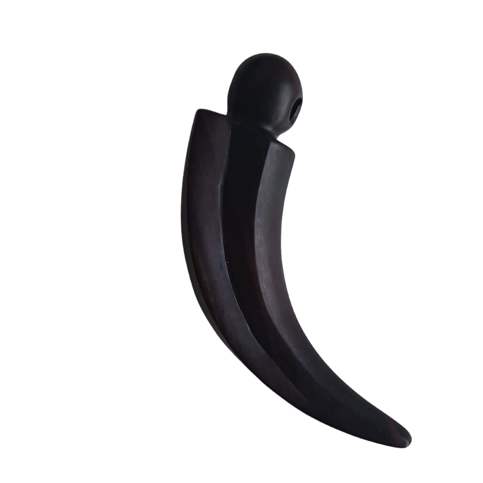 Colgante cuerno de ébano negro (2 tamaños)