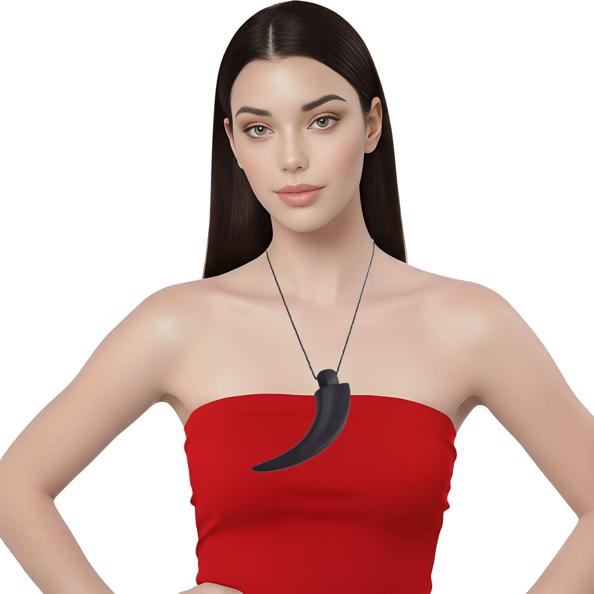 Colgante cuerno de ébano negro (2 tamaños)