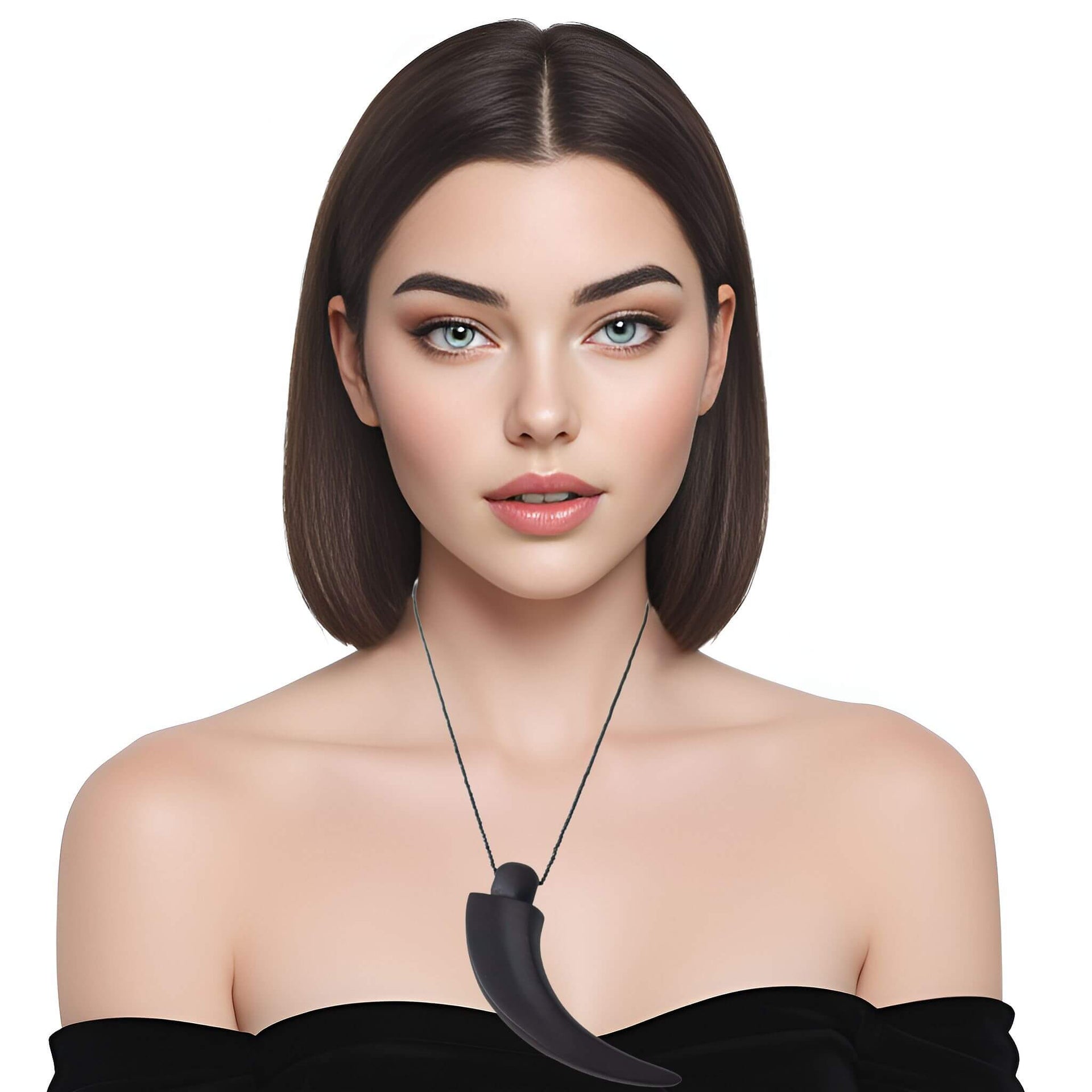 Colgante cuerno de ébano negro (2 tamaños)