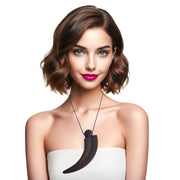 Colgante cuerno de ébano negro (2 tamaños)