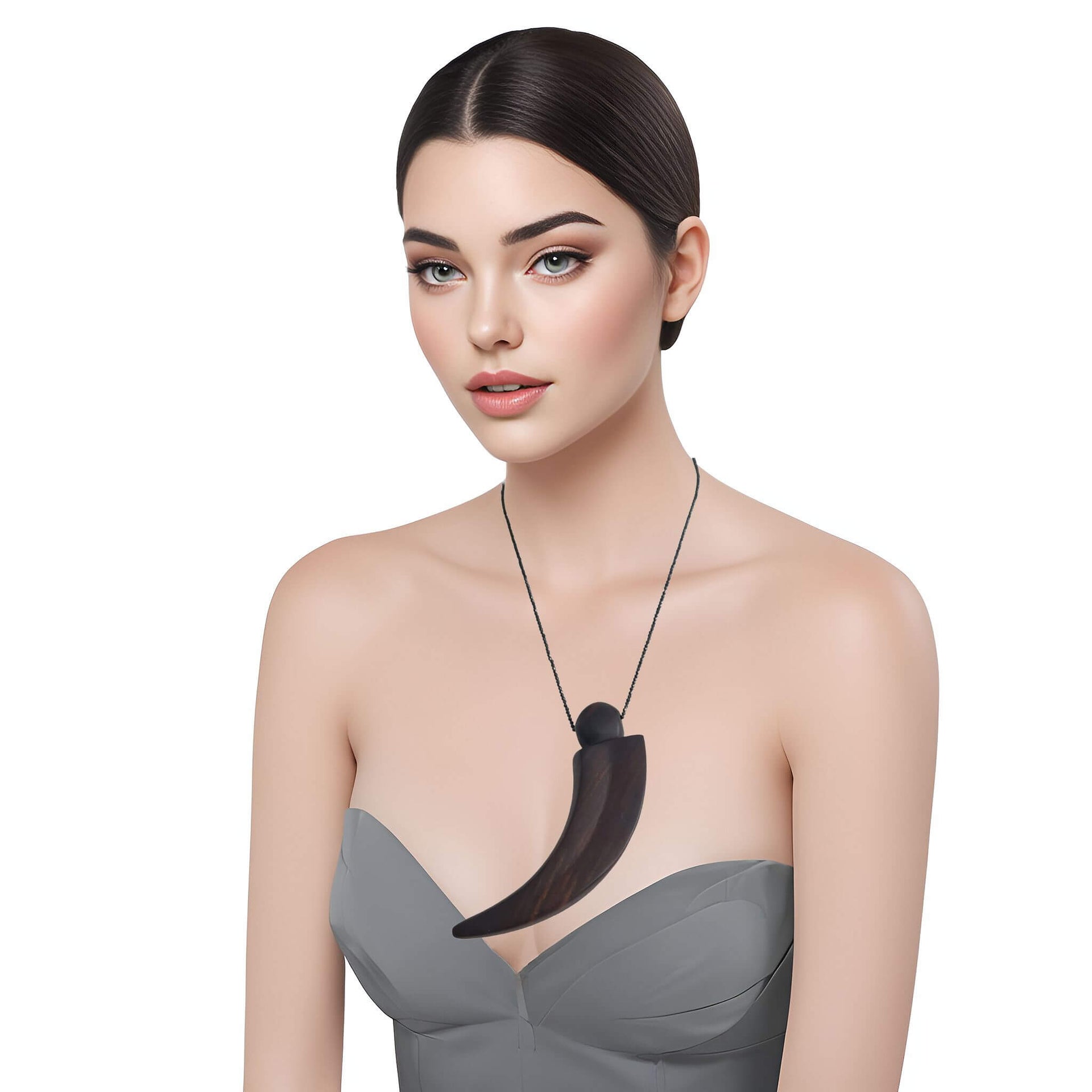 Colgante cuerno de ébano negro (2 tamaños)