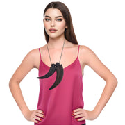 Colgante cuerno de ébano negro (2 tamaños)