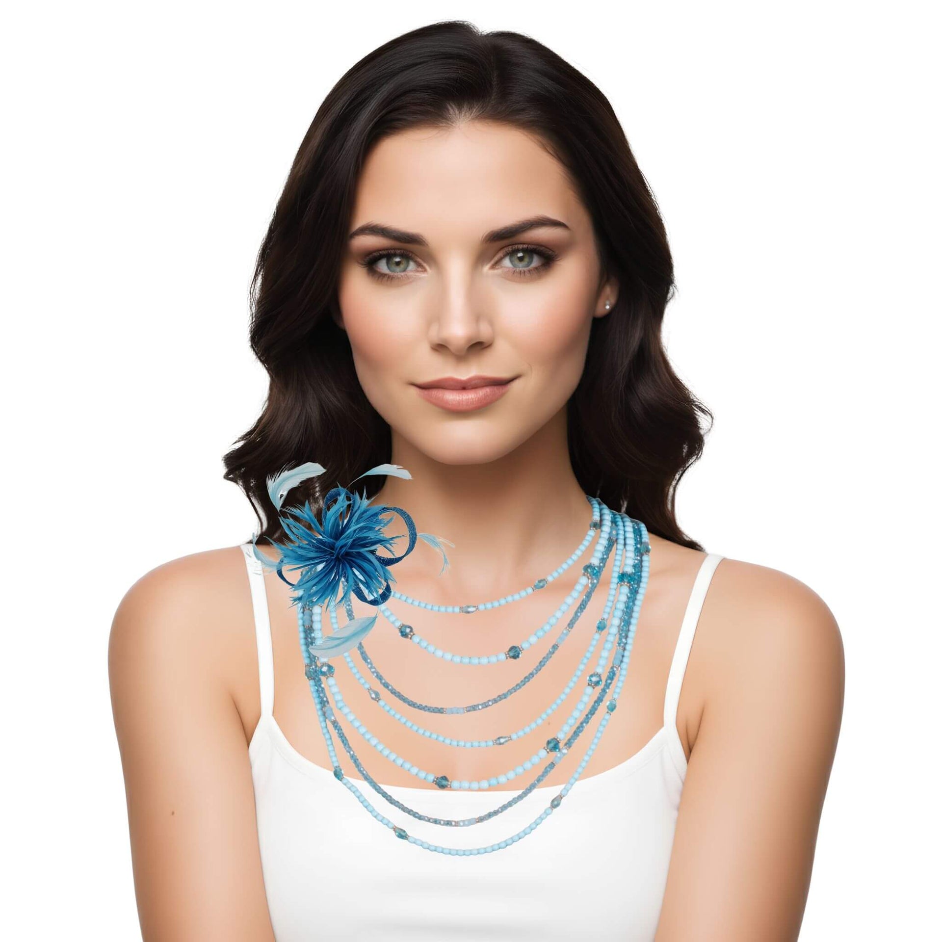 Collar de turquesas de 7 vueltas