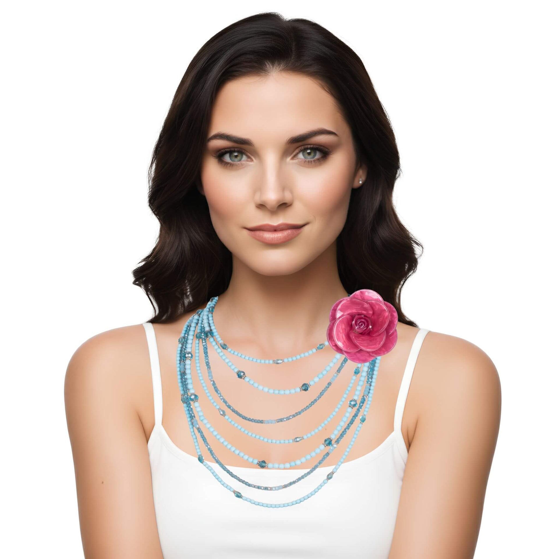 Collar de turquesas de 7 vueltas