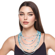 Collar de turquesas de 7 vueltas