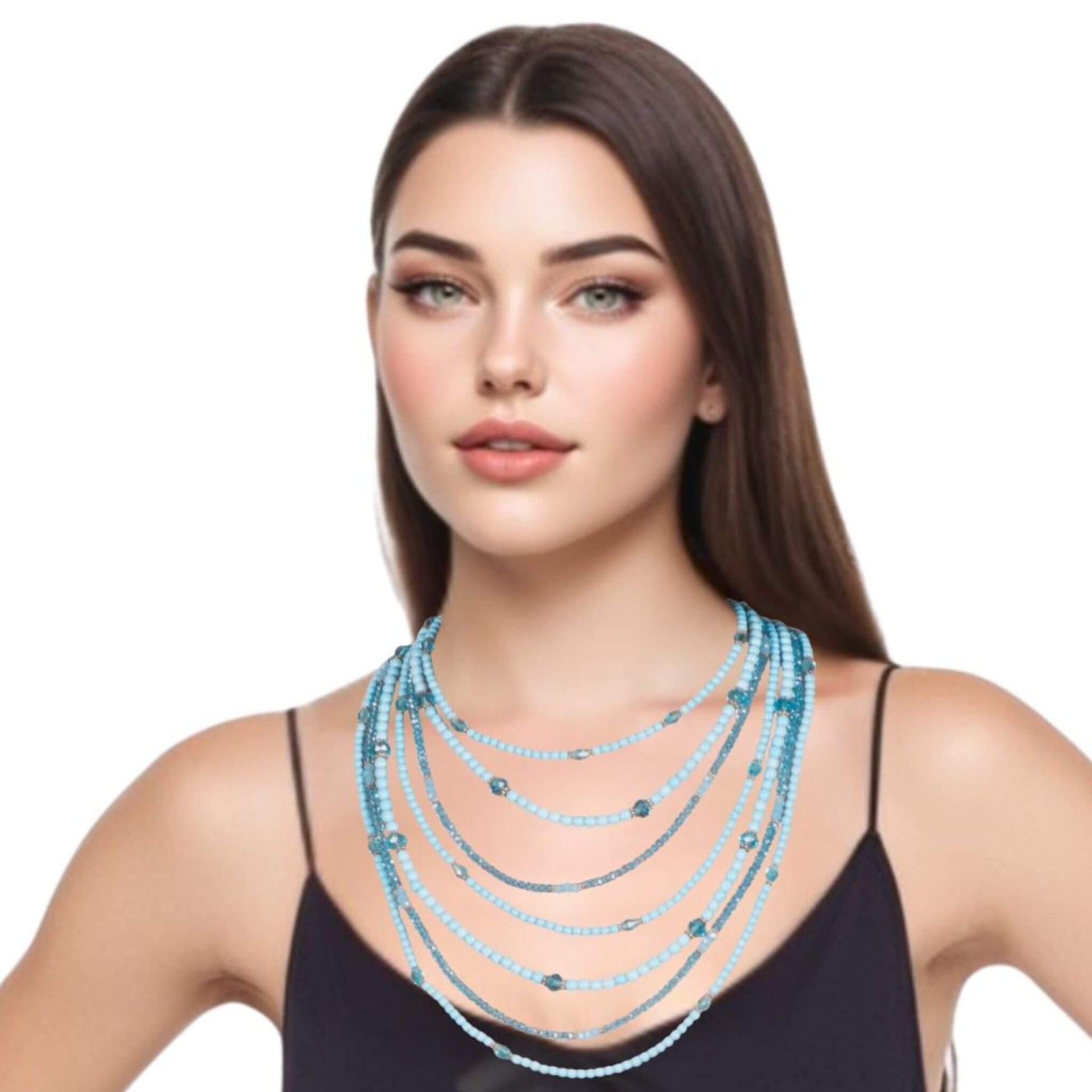 Collar de turquesas de 7 vueltas