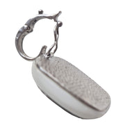 Collar colgante de plata de ley con jade blanco y cuarzo azul turquesa