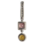 Collar Colgante de plata de ley con circonitas tricolor