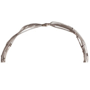 Collar de plata tejida con adorno de plata redondo