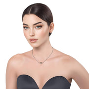 Collar de hematite plata y bola central labrada en plata de ley