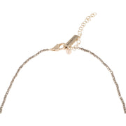 Collar de hematite plata y pieza y huevo oval central de plata de ley