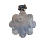 Colgante de plata de ley con piedras semipreciosas de esmeraldas y rubíes