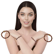 Pulsera de aventurina camel y central de brillantes de cristal dorado