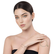 Pulsera de plata de bolitas y bolso colgante