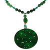 Collar medallón de jade verde