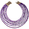 Collar de ágata morada de 7 vueltas