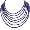 Collar de ágata morada de 7 vueltas